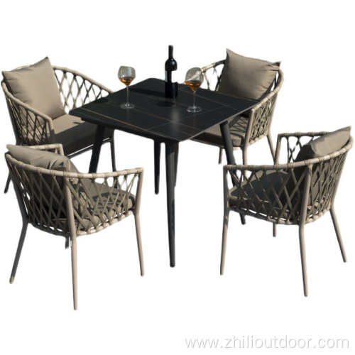 luxury outdoor furniture rope dining chair